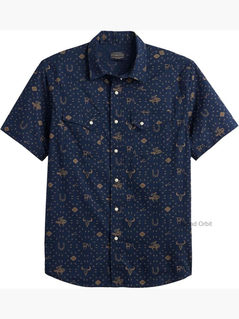 Relaxed Fit Cotton Button Down Shirt With Snap Flap Pockets
